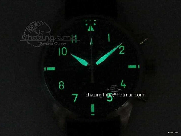 MIROTIME 0504 Pilot Chrono SS 3878 Gray Dial on Brown Leather Strap A Resilient 7395